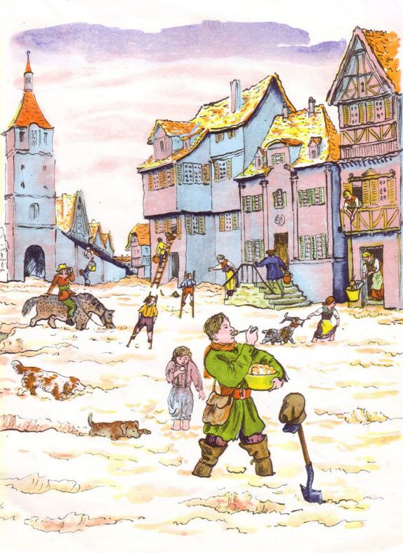 Люди едят кашу