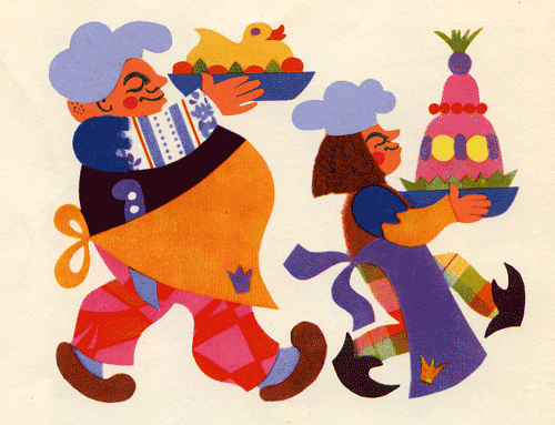 От вкусных блюд, которые разносили слуги, исходили заманчивые ароматы